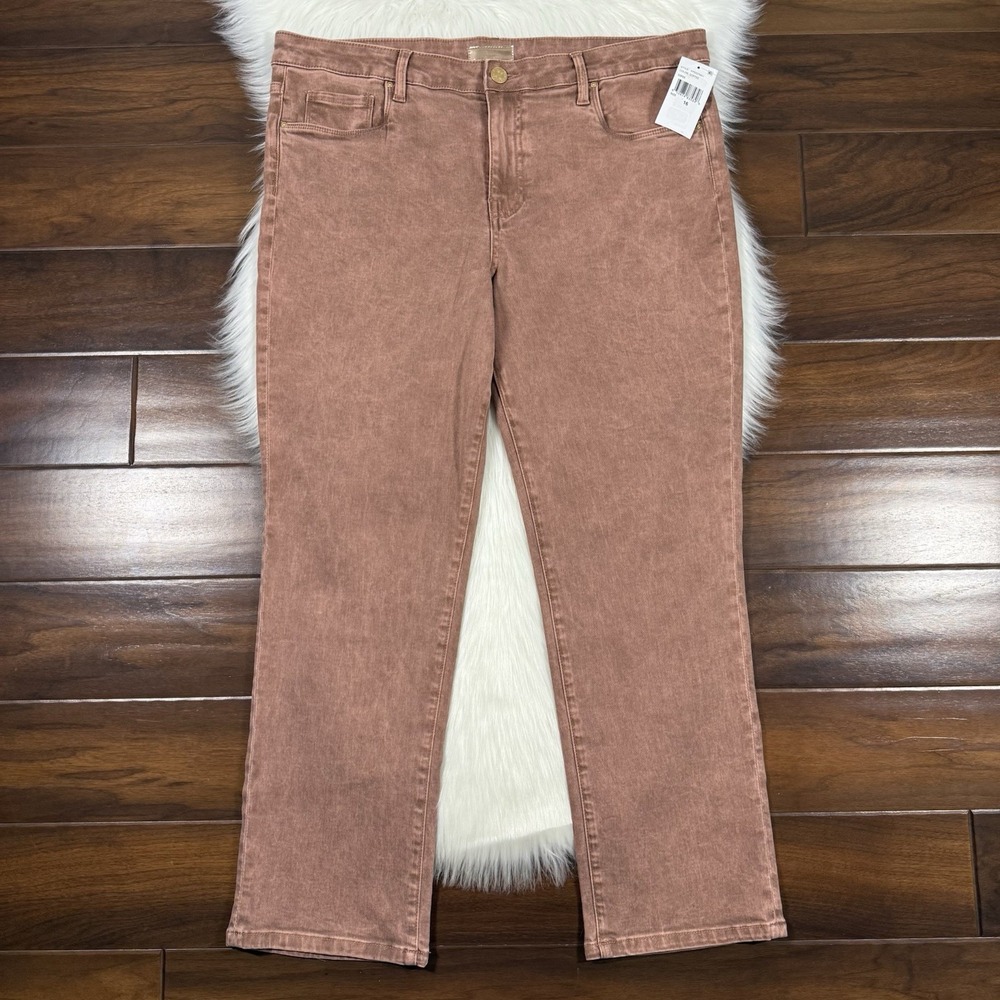 Kut from the Kloth Women's Size 16 Coffee Reese Ankle Straight Leg‎ Pants Jeans